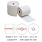 PAPIERROL 57 mm / 70 / 12 - DUPLI Wit / Geel