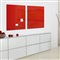 GLAS MAGNEETBORD - 1000 x 1000 mm - Rood