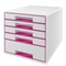 LADENBLOK WOW CUBE - Wit / Metallic roze