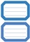 ETIKETTEN Ft. 82 x 55 mm - Blauwe dubbele kader