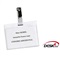 BADGE MET CLIP 55 X 86 MM - PVC TAS