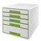 LADENBLOK WOW CUBE - Wit / Metallic lichtgroen