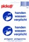 PICKUP VINYL STICKER  " Handen wassen verplicht "