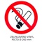 PICKUP VINYL STICKER  " Verboden te roken "