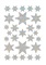 ETIKETTEN DECOR - Ster 6 aren irisfolie zilver