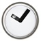 KLOK 20 cm - Chrome / Wit