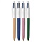 BALPEN BIC 4-KLEUREN WOOD - Medium punt