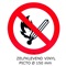 PICKUP VINYL STICKER  " Open vuur , roken verbod "