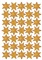ETIKETTEN DECOR - Ster 6 aren 19 mm glitter goud