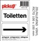 PICKUP VINYL STICKER  " TOILETTEN + PIJL "