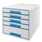 LADENBLOK WOW CUBE - Wit / Metallic blauw