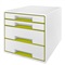 LADENBLOK WOW CUBE - Wit / Metallic groen