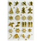 ETIKETTEN DECOR 3D " Cooky " -  Kerst verguld