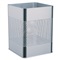 PAPIERBAK METAAL VIERKANT - 18.5 Liter - Zilver