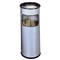 PAPIERBAK / ASBAK ZANDFILTER - METAAL - Zilver