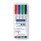 WITBORDSTIFT LUMOCOLOR 341 - Set 4 kleuren