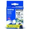 P-TOUCH TZE TAPE - 12 mm - Zwart / Wit