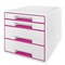 LADENBLOK WOW CUBE - Wit / Metallic roze
