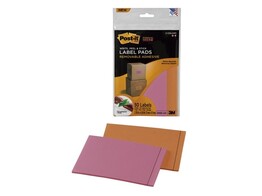 POST-IT LABEL PADS - 73 x 117 mm - Oranje / Roze 3M - Super Sticky - 2 bloks x 25 vel