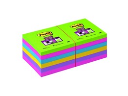 POST-IT NOTE 3M - Ft. 76 x 76 mm - Super sticky Blok x 90 vel - Ultra colors assorti
