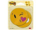 POST-IT NOTE CUBE 3M -   EMOJI   Set 2 x 30 vel - 4 motieven - dia. 80 mm