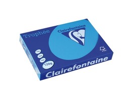 PAPIER COLOR A4 120 gr - Caraiben blauw 1291 Clairefontaine Trophee - Pak 250 blad