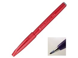 STIFT   BRUSH Sign Pen   penseelpunt - Rood Pentel Art serie