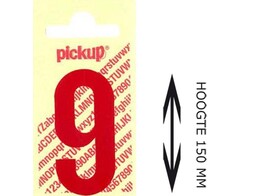 PICKUP LOS - 150 mm - Rood    9   Lettertype Nobel