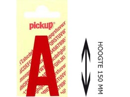 PICKUP LOS - 150 mm - Rood    A   Lettertype Nobel