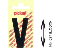 PICKUP LOS - 150 mm - Zwart    V   Lettertype Nobel