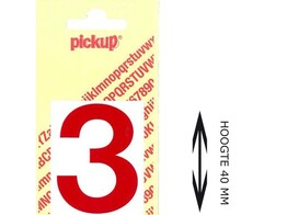 PICKUP LOS - 40 mm - Rood    3   Lettertype Helvetica