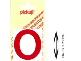 PICKUP LOS - 40 mm - Rood    O   Lettertype Helvetica