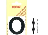 PICKUP LOS - 40 mm - Zwart    O   Lettertype Helvetica