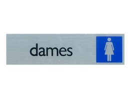 PICKUP ROUTE ALULOOK    Dames   Deurplaatje - Ft. 165 x 44 mm