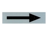 PICKUP ROUTE ALULOOK    Pijl zwart   Deurplaatje - Ft. 165 x 44 mm