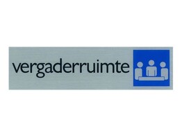 PICKUP ROUTE ALULOOK    Vergaderruimte   Deurplaatje - Ft. 165 x 44 mm