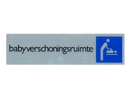 PICKUP ROUTE ALULOOK    Baby verschoningsruimte   Deurplaatje - Ft. 165 x 44 mm