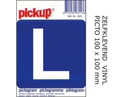 PICKUP VINYL STICKER    L - Leerling   PICTO - Ft. 100 x 100 mm