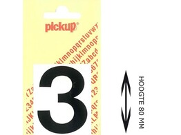 PICKUP LOS - 80 mm - Zwart    3   Lettertype Helvetica