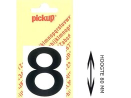 PICKUP LOS - 80 mm - Zwart    8   Lettertype Helvetica