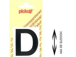 PICKUP LOS - 80 mm - Zwart    D   Lettertype Helvetica