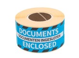 ETIKETTEN   Documenten ingesloten   - Zelfklevend Raadhuis - Ft. 46 x 125 mm - Rol 250 etiketten