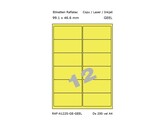 ETIKETTEN RAFLATAC A12-2S - Ft. 99.1 x 46.6 mm Geel - 12 etiket / vel A4 - Doos 200 vel