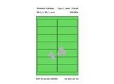 ETIKETTEN RAFLATAC A14-2 - Ft. 99.1 x 38.1 mm Groen - 14 etiket / vel A4 - Doos 200 vel