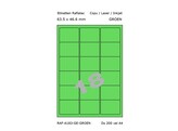 ETIKETTEN RAFLATAC A18-3 - Ft. 63.5 x 46.6 mm Groen - 18 etiket / vel A4 - Doos 200 vel