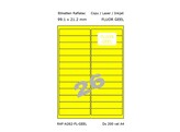 ETIKETTEN RAFLATAC A26-2 - Ft. 99.1 x 21.2 mm FLUO Geel - 26 etiket / vel A4 - Doos 200 vel