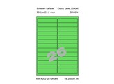 ETIKETTEN RAFLATAC A26-2 - Ft. 99.1 x 21.2 mm Groen - 26 etiket / vel A4 - Doos 200 vel