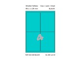 ETIKETTEN RAFLATAC A4-2 - Ft. 99.1 x 139 mm Blauw - 4 etiket / vel A4 - Doos 200 vel