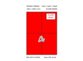 ETIKETTEN RAFLATAC H4-2 - Ft. 105 x 148.5 mm FLUO Rood - 4 etiket / vel A4 - Doos 200 vel