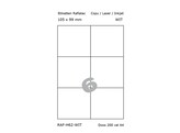 ETIKETTEN RAFLATAC H6-2 - Ft. 105 x 99 mm WIT - 6 etiket / vel A4 - Doos 200 vel